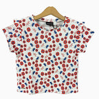 Sarabanda t-shirt manica corta bambina fiori e farfalle - Abbigliamento bambini firmato | CDifferent Outlet