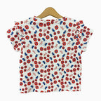 Sarabanda t-shirt manica corta bambina fiori e farfalle - Abbigliamento bambini firmato | CDifferent Outlet
