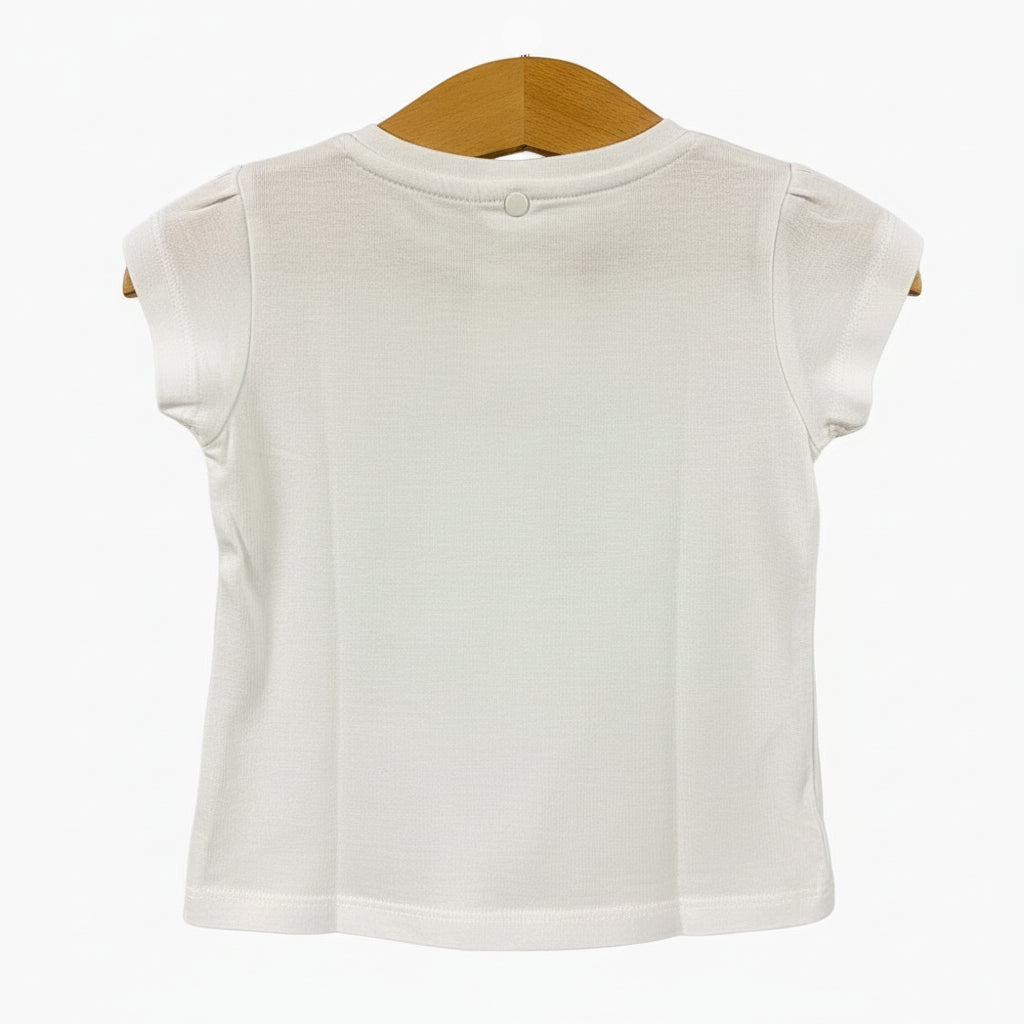 Minibanda t-shirt manica corta neonata con fiocco