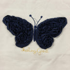 Ativo t-shirt manica corta bambina bianca con farfalla