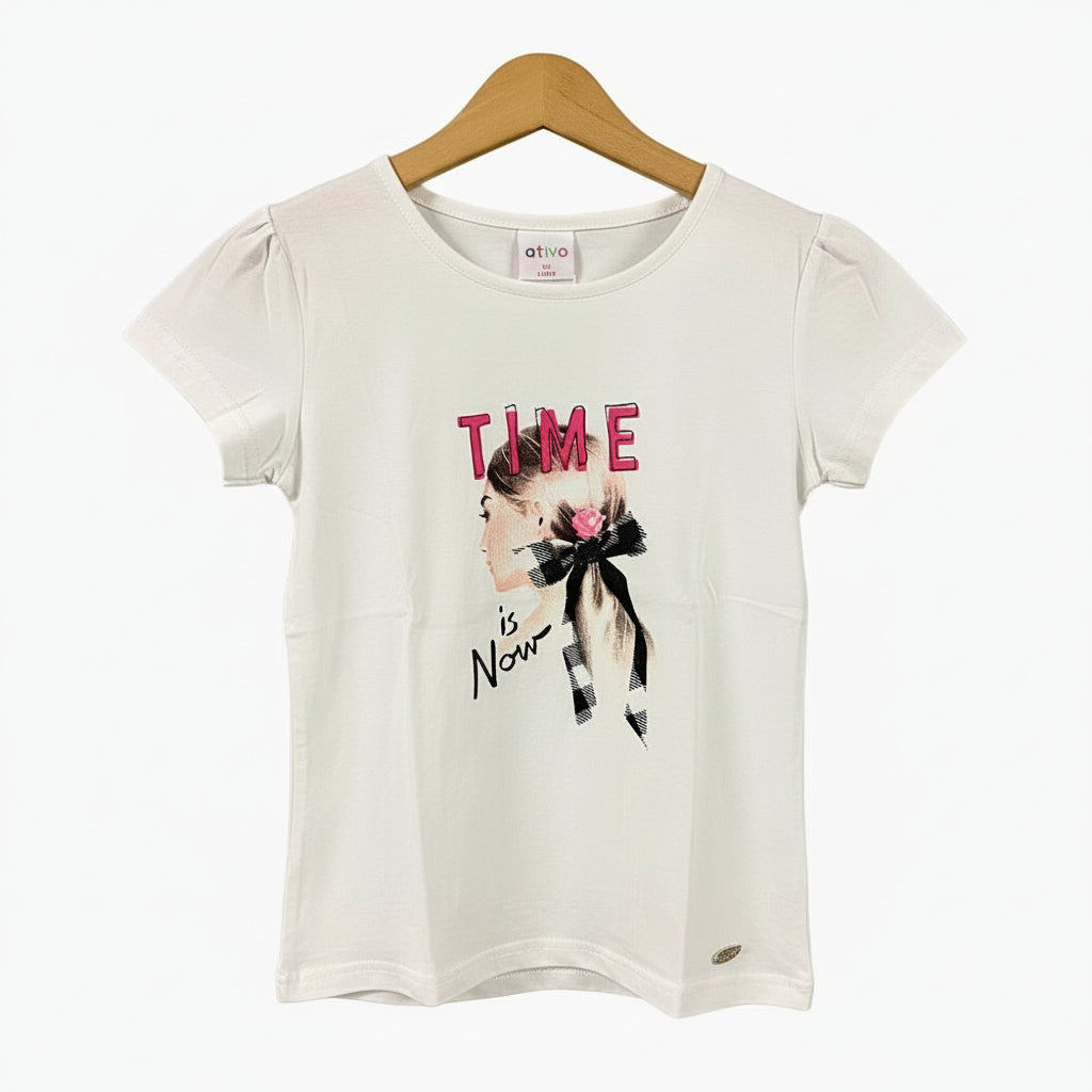Ativo t-shirt manica corta bambina time - Abbigliamento bambini firmato | CDifferent Outlet