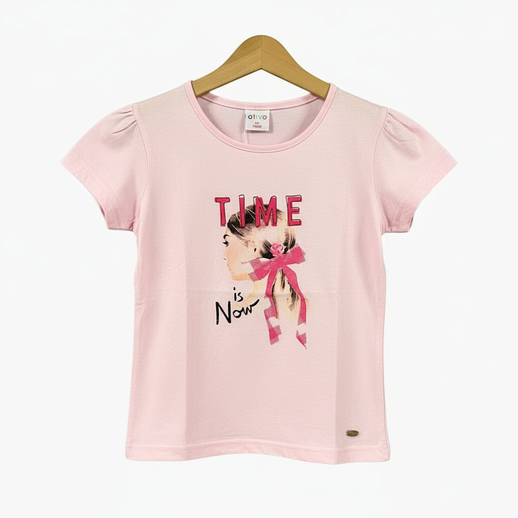 Ativo t-shirt manica corta bambina time