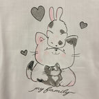 I Do t-shirt neonata manica corta bianca gatti