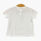 I Do t-shirt neonata manica corta bianca gatti