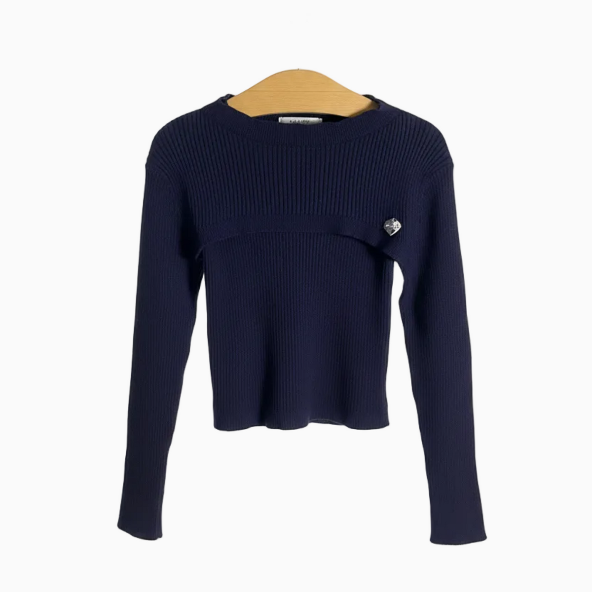 Alice Pi set maglia a costine con canotta e coprispalle blu bambina