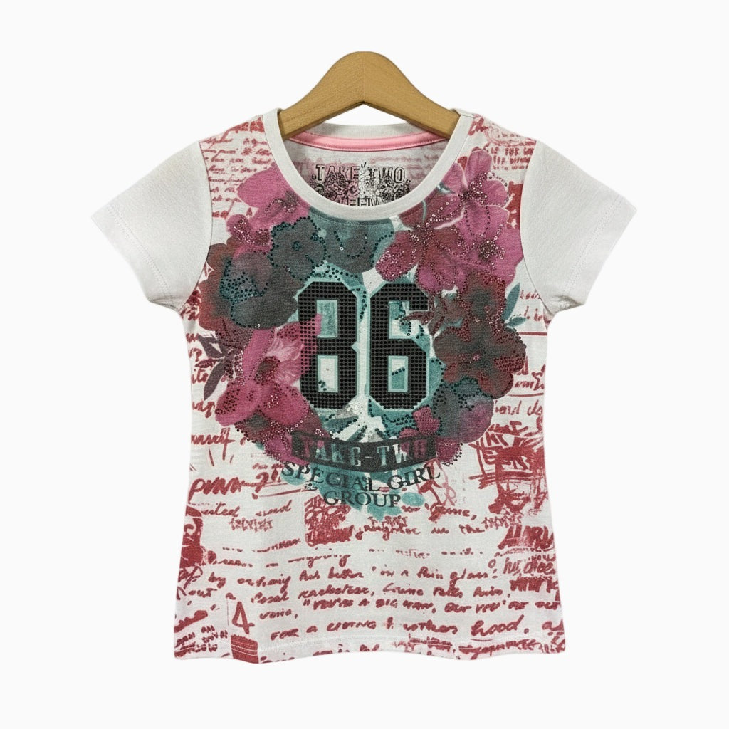 Take Two Teen t-shirt manica corta bambina fantasia floreale - Abbigliamento bambini firmato | CDifferent Outlet