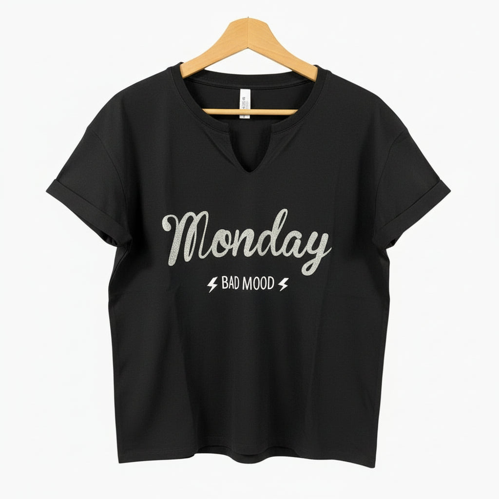 I Do t-shirt manica corta bambina nera monday