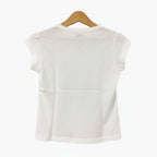 I Do t-shirt manica corta bambina bianca con cane