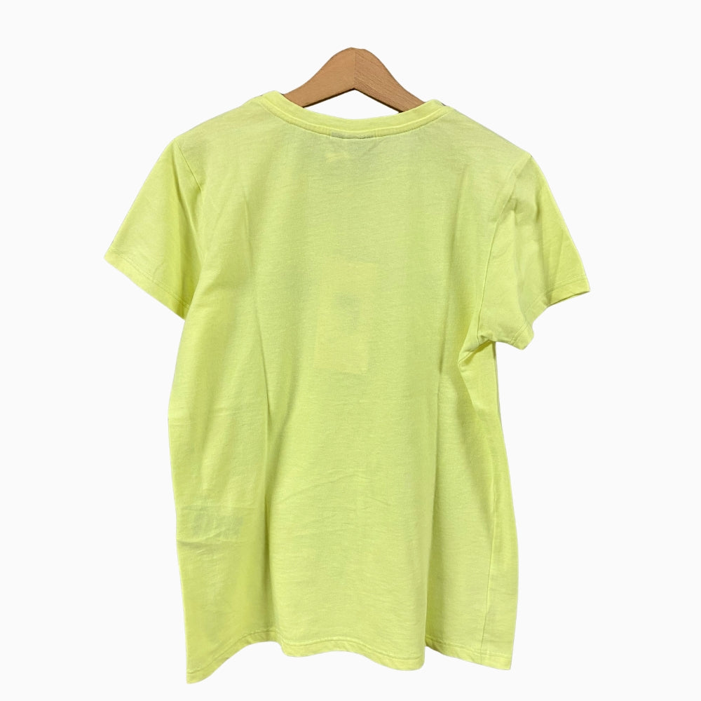 Please t-shirt manica corta bambina gialla