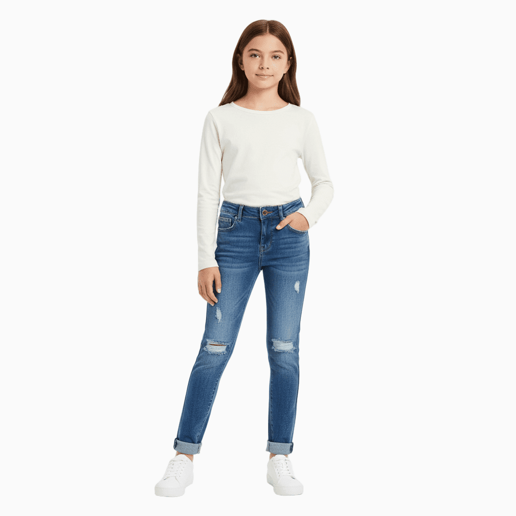 Name It jeans skinny bambina blu con strappi - Abbigliamento bambini firmato | CDifferent Outlet