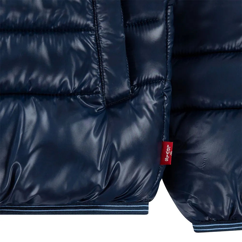 Levi's piumino bambino blu imbottito con cappuccio e interno in pile | CDifferent Outlet