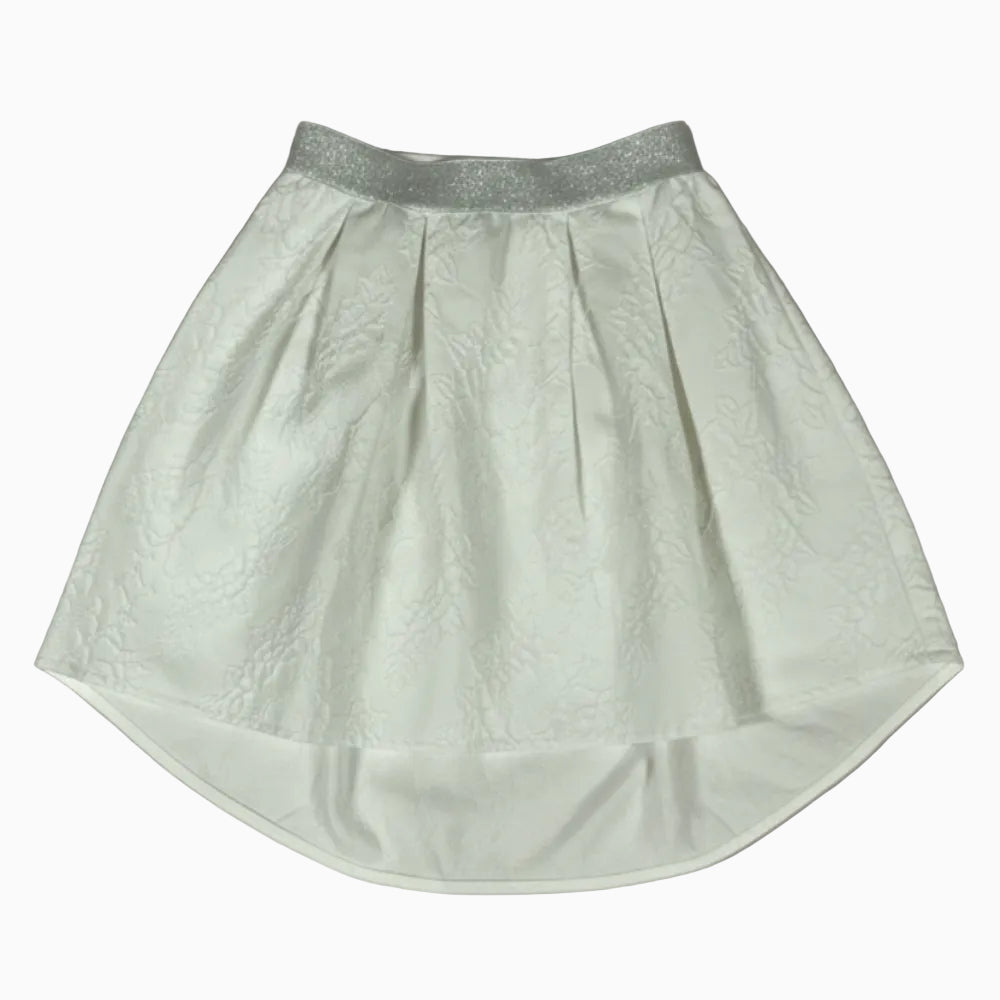 Please gonna bambina bianca damascata - Abbigliamento bambini firmato | CDifferent Outlet