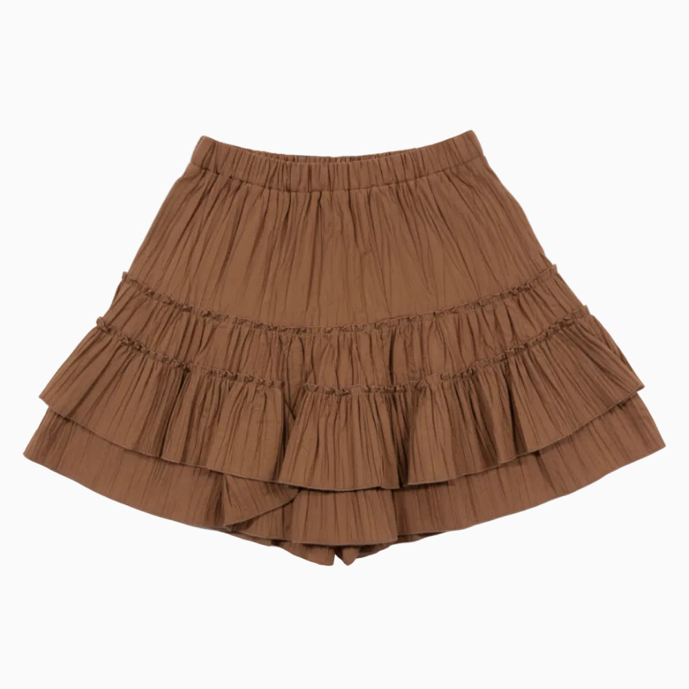 T-Love gonna a balze marrone bambina - Abbigliamento bambini firmato | CDifferent Outlet