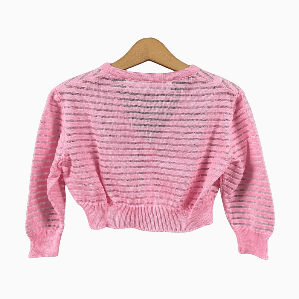 Special Day coprispalle neonata rosa con righe trasparenti