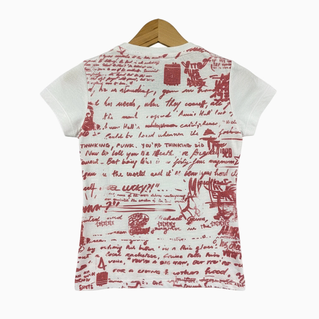 Take Two Teen t-shirt manica corta fantasia floreale e strass