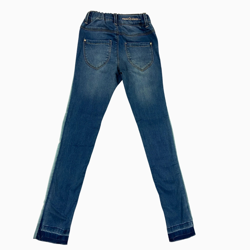 Name It jeans skinny bambina blu con strappi