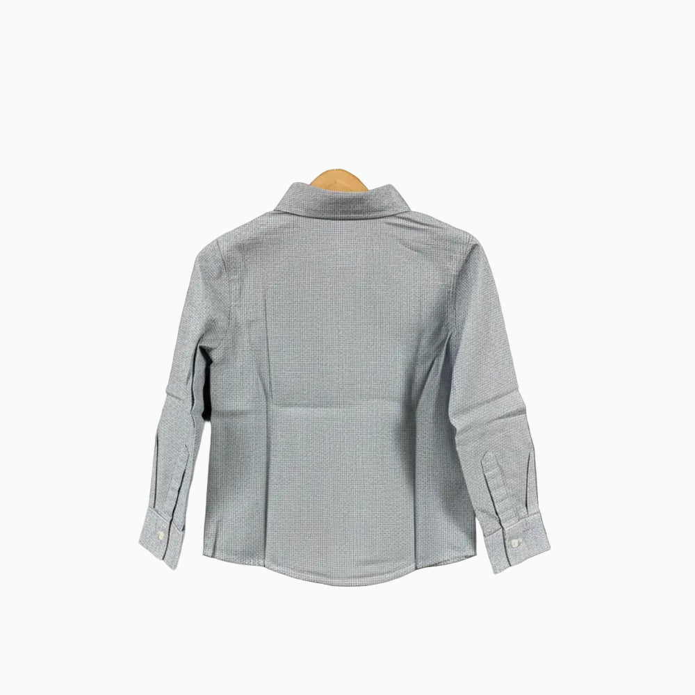 Emc camicia bambino trama azzurra