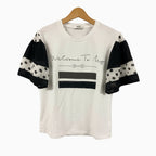 Y-Clù t-shirt manica corta in tulle bambina bianca e blu - Abbigliamento bambini firmato | CDifferent Outlet
