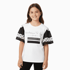 Y-Clù t-shirt manica corta in tulle bambina bianca e blu - Abbigliamento bambini firmato | CDifferent Outlet