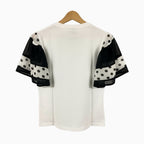Y-Clù t-shirt manica corta in tulle bambina bianca e blu - Abbigliamento bambini firmato | CDifferent Outlet