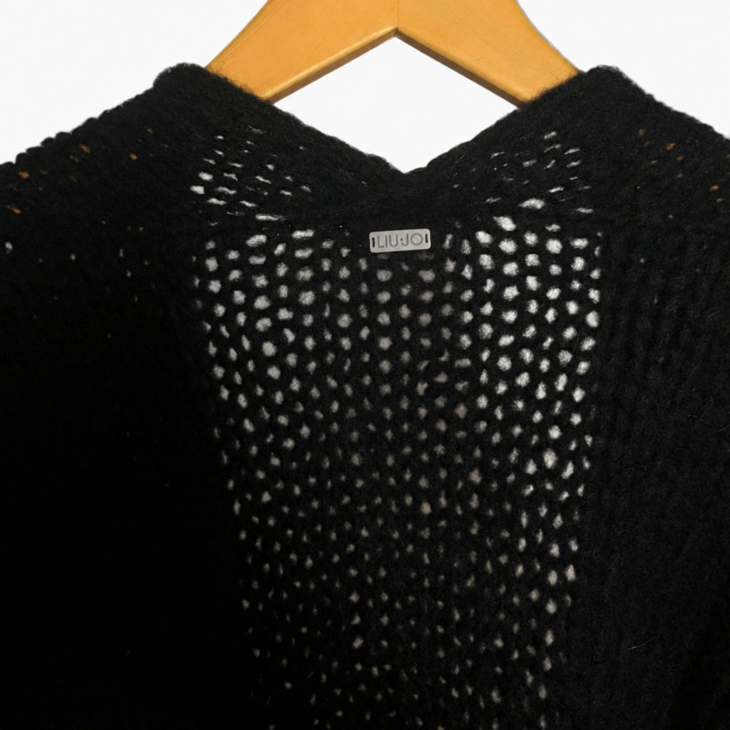 Liu Jo cardigan aperto nero in maglia con cintura bambina | CDifferent Outlet