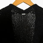Liu Jo cardigan aperto nero in maglia con cintura bambina | CDifferent Outlet