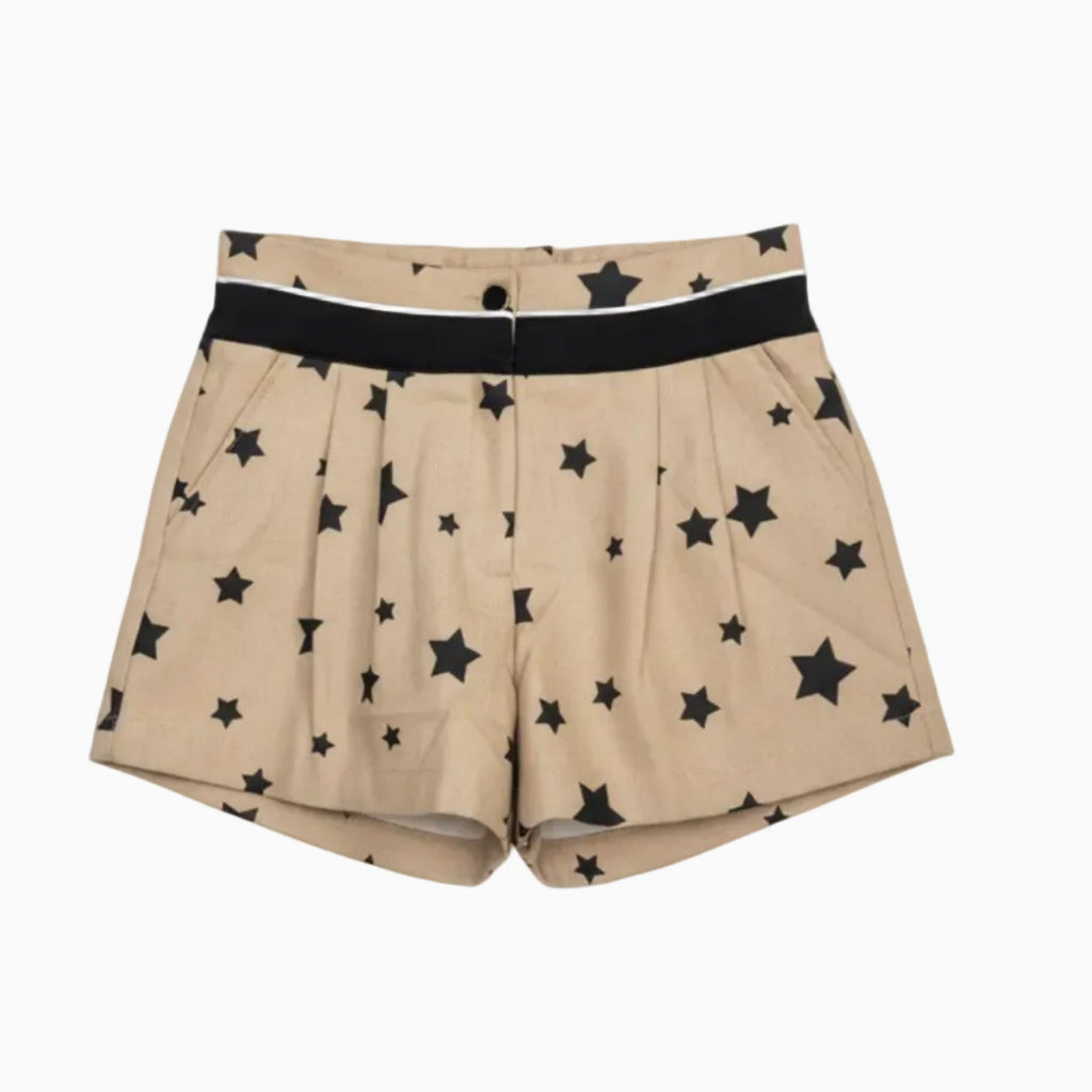 Y-Clù shorts bambina con fantasia a stelle e fascia in vita