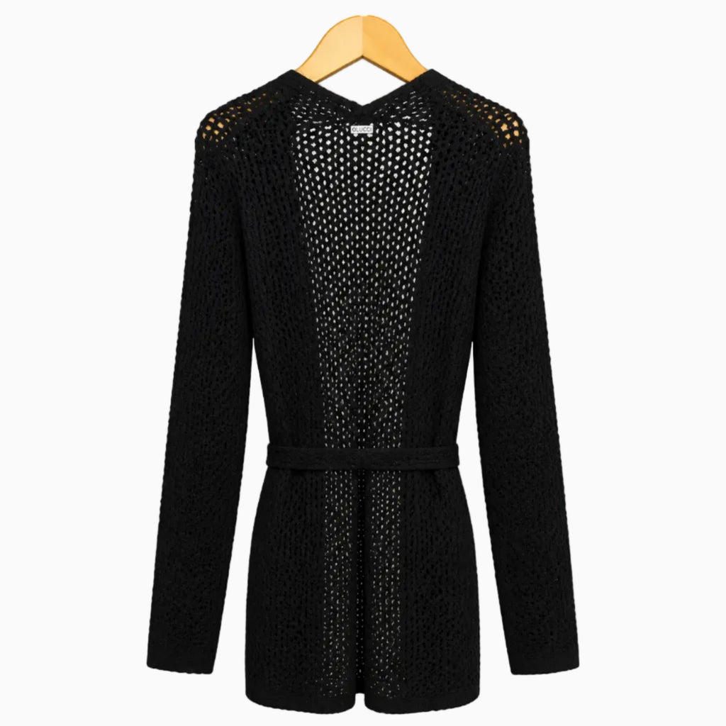 Liu Jo cardigan aperto nero in maglia con cintura bambina | CDifferent Outlet