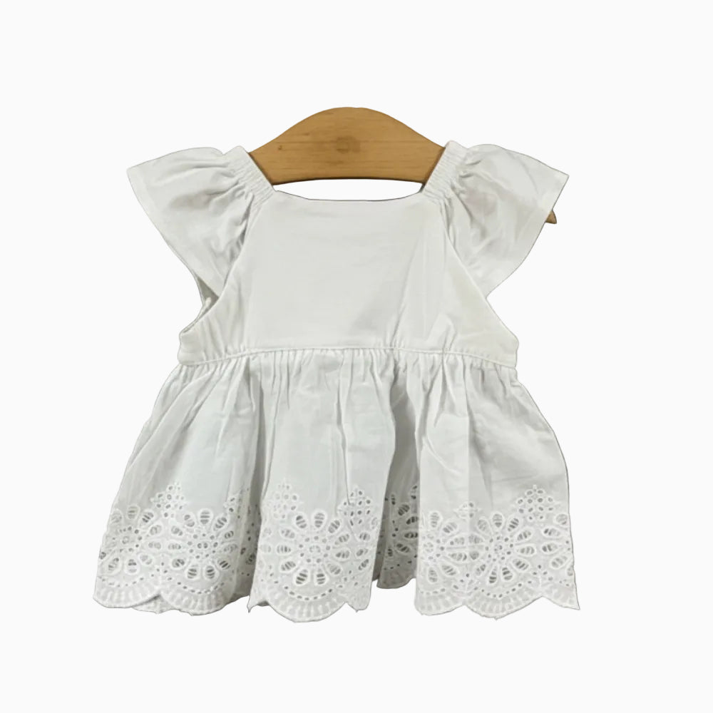 Mayoral blusa bianca sangallo neonata - Abbigliamento bambini firmato | CDifferent Outlet