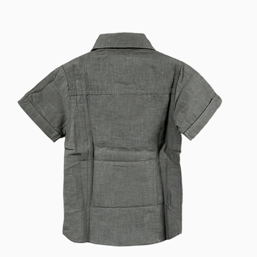 Sarabanda camicia manica corta grigia bambino - Abbigliamento bambini firmato | CDifferent Outlet