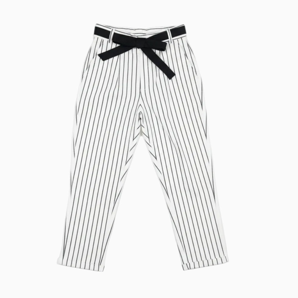 Yours pantalone bambina rigato bianco e blu - Abbigliamento bambini firmato | CDifferent Outlet