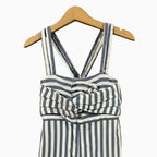 Mayoral tuta intera a righe bianche e blu con nodo bambina - Abbigliamento bambini firmato | CDifferent Outlet