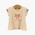 Minibanda t-shirt manica corta neonata con fiocco