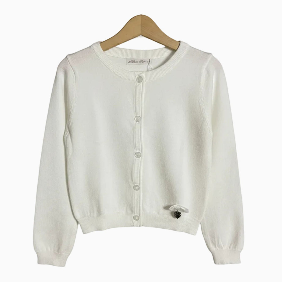 Alice Pi cardigan a manica lunga con bottoni e dettaglio cuore bambina