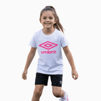 Umbro t-shirt manica corta bambina logo rosa