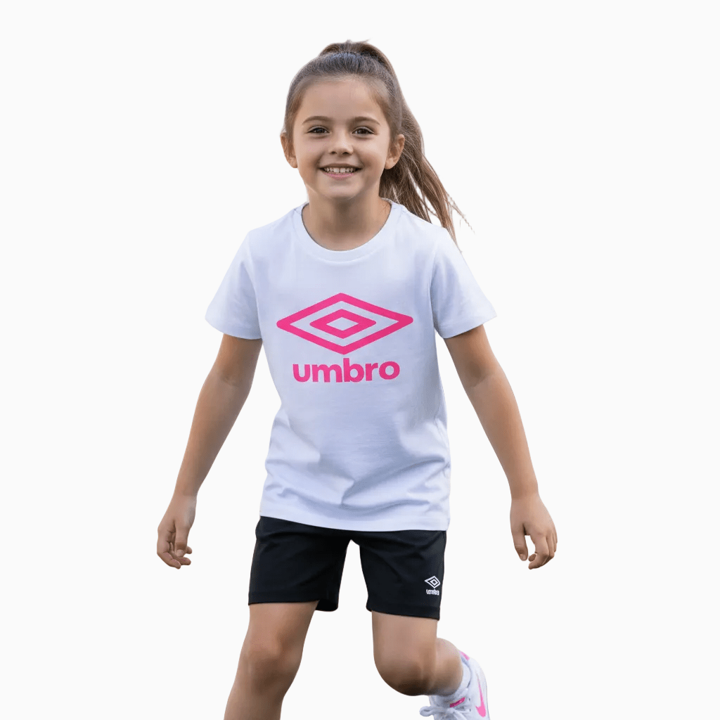 Umbro t-shirt manica corta bambina logo rosa
