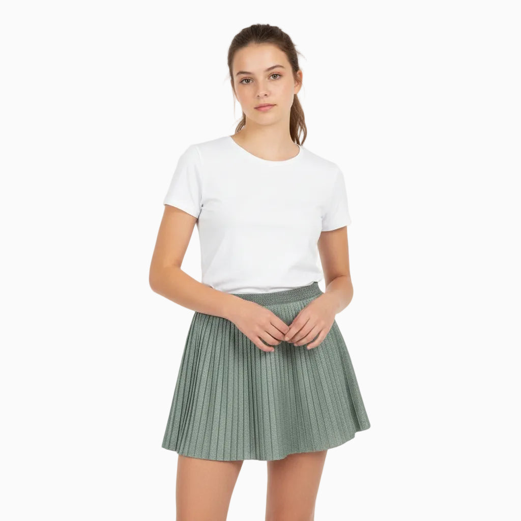 Mayoral gonna plissettata bambina lurex argento