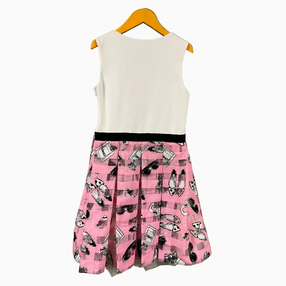 Miss Grant vestito elegante bianco e rosa con perle - Abbigliamento bambini firmato | CDifferent Outlet