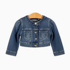 Sarabanda giacca blu jeans neonata con strass - Abbigliamento bambini firmato | CDifferent Outlet