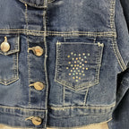 Sarabanda giacca blu jeans neonata con strass - Abbigliamento bambini firmato | CDifferent Outlet