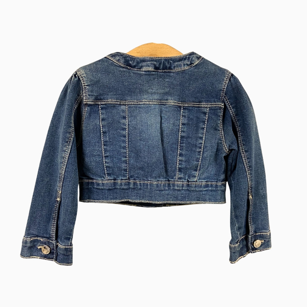Sarabanda giacca blu jeans neonata con strass