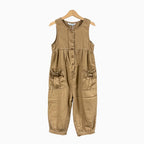 Mayoral tuta intera in cotone color cammello con fiocchi e bottoni frontali - Abbigliamento bambini firmato | CDifferent Outlet