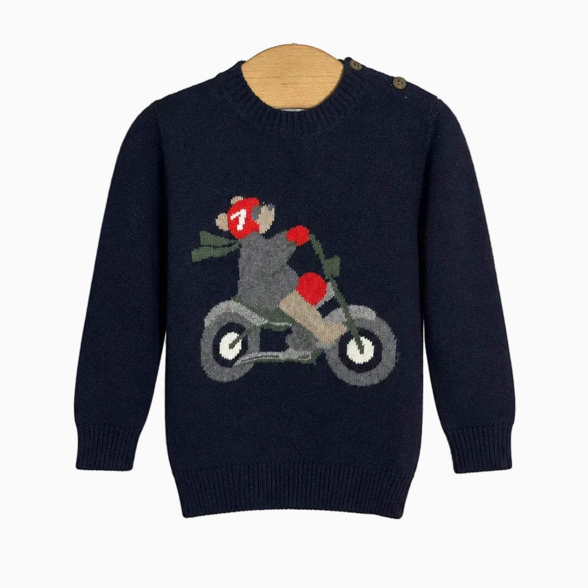 Per Te maglione blu scuro neonato con motociclista | CDifferent Outlet