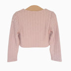 Le Bebè cardigan felpa neonata lavorato a trecce con fiocchi in tulle | CDifferent Outlet
