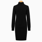 Manila Grace abito lungo in maglia nero con collo alto bambina | CDifferent Outlet