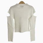 Alice Pi maglia a costine con spalle scoperte e spilla stella bambina