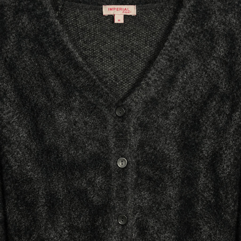 Imperial cardigan effetto peluche Nero bambina | CDifferent Outlet