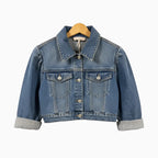 Please giacca di jeans bambina crop