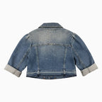 Please giacca di jeans bambina crop