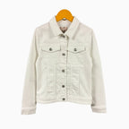Only giacca di jeans bambina bianca con tasche